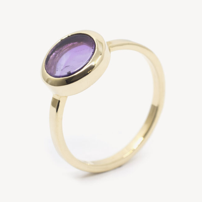 gold amethyst ring