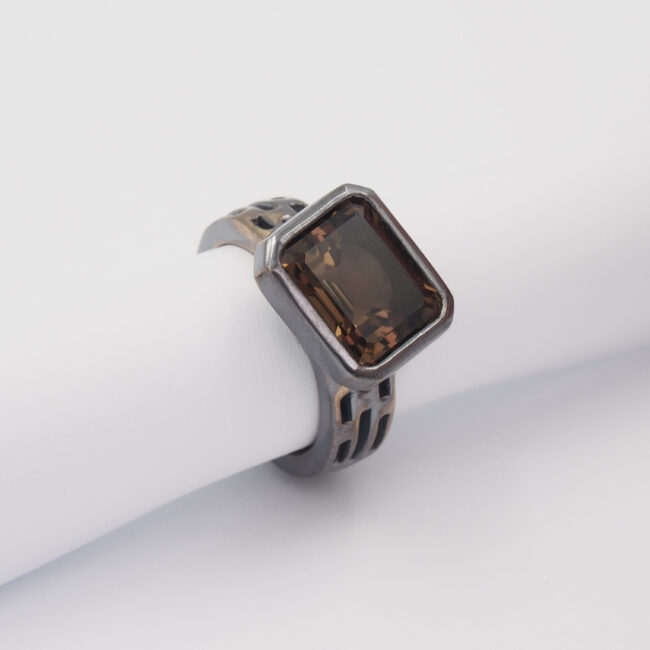 smoky quartz ring