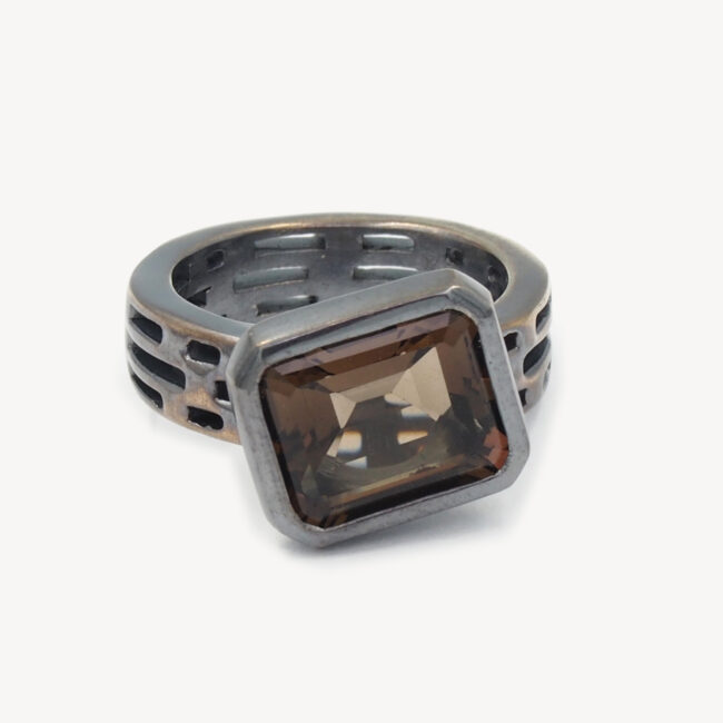 smoky quartz ring